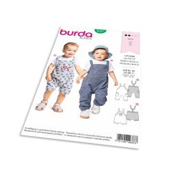 Střih Burda 9337 - Dětské laclové kalhoty, lacláče