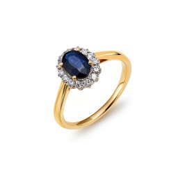Safírový prsten s brilianty Lapis 0.96 ct KU2126
