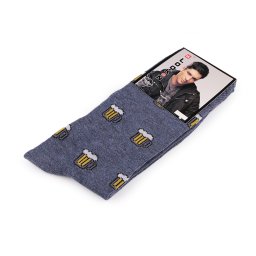 Pánské bavlněné ponožky pivo, barva 23 (vel. 43-46) modrá jeans