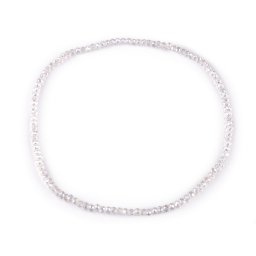 Náhrdelník pružný z broušených skleněných korálků, barva 3 transparent AB