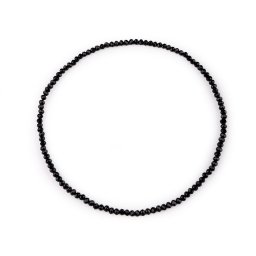 Náhrdelník pružný z broušených skleněných korálků, barva 7 černá