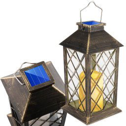 Svítidlo solární zahradní LED Stojící LIRIO 2 IP44 Závěsná Patina Latarenka LUMILED LUMSOL1045A