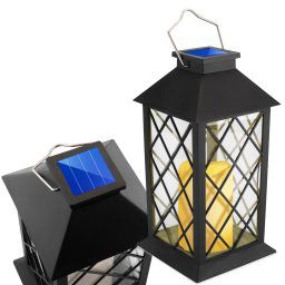 Svítidlo solární zahradní LED Stojící LIRIO 2 IP44 Závěsná černá Latarenka LUMILED LUMSOL1052