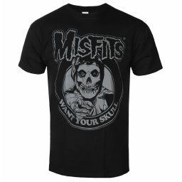 tričko pánské MISFITS - WANT YOUR SKULL - BLACK - PLASTIC HEAD - PH12730