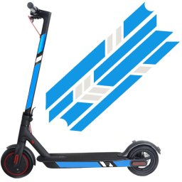 Reflexní polepy pro elektorkoloběžky - modrá/stříbrná