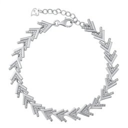 Silvego Dámský stříbrný náramek Arrow zdobený Brilliance Zirconia - JJJ0754B