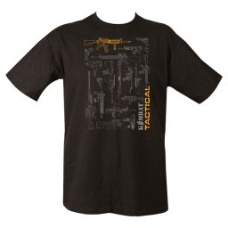 Triko TACTICAL GUN bavlněné ČERNÉ vel. L