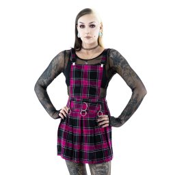 sukně dámská HEARTLESS - FAYE PINAFORE - DARK PINK - POI1437