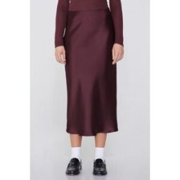 Tezenis Midi Sukně z Atlasu Žena Cervená Bordó Größe L