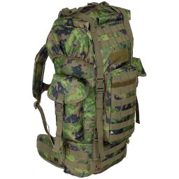 MFH batoh bojový MOLLE 65l polstrovaný + ALU výztuha finský M05 tarn