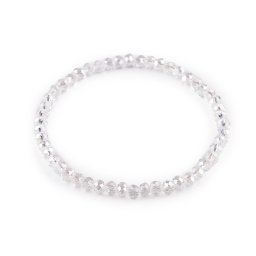 Náramek pružný z broušených korálků, barva 5 crystal