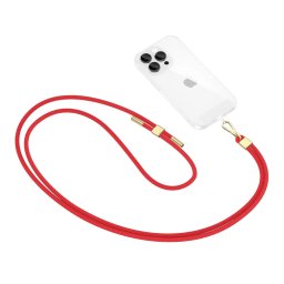 Tech-Protect C2S ROPE CROSSBODY Šňůrka / popruh na telefon - Červená / zlatá