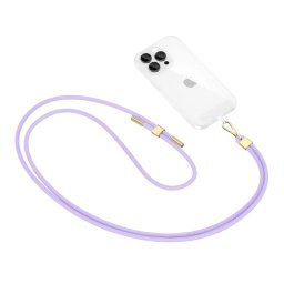 Tech-Protect C2S ROPE CROSSBODY Šňůrka / popruh na telefon - Fialová / zlatá