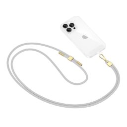 Tech-Protect C2S ROPE CROSSBODY Šňůrka / popruh na telefon - Šedá / zlatá