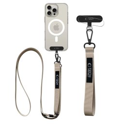 Tech-Protect C6S Rope CrossBody Šňůrka / popruh na mobil - Cosmic Latte