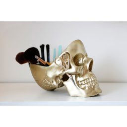 dekorace (miska) SUCK UK - GOLD SKULL - SK TIDYSKULL3