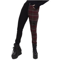 kalhoty dámské KILLSTAR - Sable Riot - Red/Black - KSRA011676