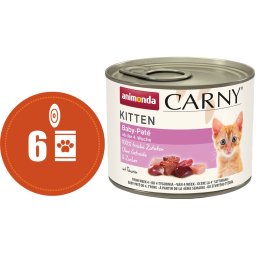 Carny Kitten MULTIPACK Baby-paté - konzerva pro koťata 6x200g