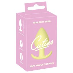 Cuties Mini Butt Plug - silikonov anln kolk (lut, 3,1 cm)