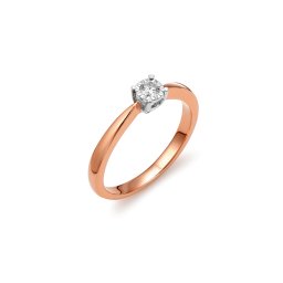 Zásnubní diamantový prsten Clarissa, růžové zlato KU1606R