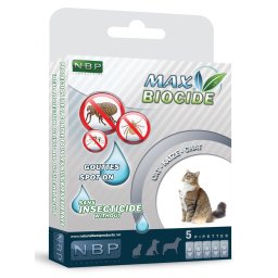 Max Biocide přírodní SPOT-ON pro kočky 5x1 ml