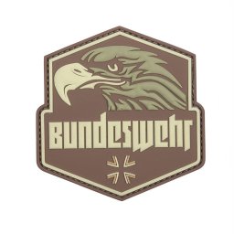 101INC nášivka BUNDESWEHR plastová velcro HNĚDÁ