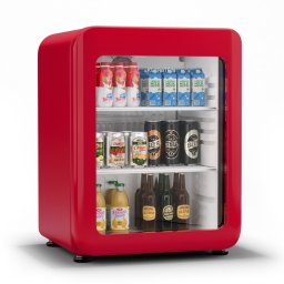 Klarstein Audrey Evo lednice na nápoje, Retro design, skleněné dveře, 65 L, EEK C