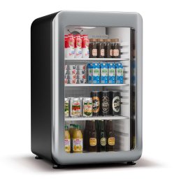 Klarstein Audrey Evo lednice na nápoje, Retro design, skleněné dveře, 115 l, EEK C