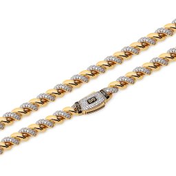 Monaco Chain Loop Alternate Pavé Lock 6 mm IZ31332