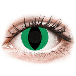 CRAZY LENS - Cat Eye Green - nedioptrické jednodenní (2 čočky)