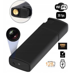 Kamera v zapalovací - Skrytá spy kamera zapalovač s FULL HD + Wifi