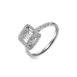 Zlatý zásnubní prsten s diamanty Sanya IZBR146A
