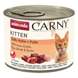 Animonda Carny Kitten 200g telecí, kuře, krůta