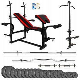Sapphire Kulturistická sada XYLO 123 kg s lavicí XG500