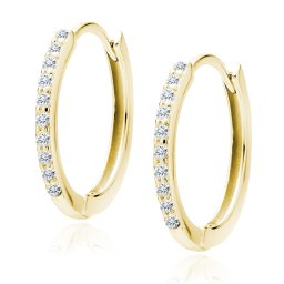 Lafira stříbrné pozlacené náušnice Rings Crystal Z2103DEG