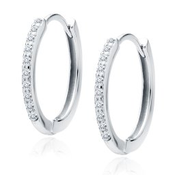Lafira stříbrné náušnice Rings Crystal Z2103