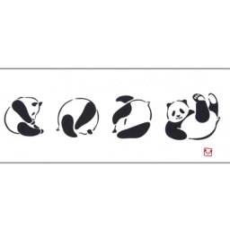 Japonský šátek Tenugui Panda 90cm x 33cm