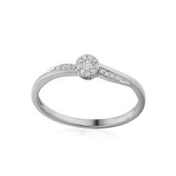 Zlatý zásnubní prsten s diamanty 0,080 ct Enola IZBR380A