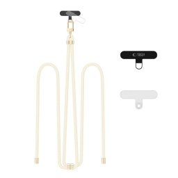 Tech-Protect C7S ROPE CROSSBODY Šňůrka / popruh na telefon - BEIGE/GOLD