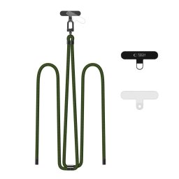 Tech-Protect C7S ROPE CROSSBODY Šňůrka / popruh na telefon - HUNTER GREEN/BLACK