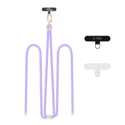 Tech-Protect C7S ROPE CROSSBODY Šňůrka / popruh na telefon - LAVENDER/GOLD