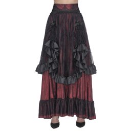 sukně dámská DEVIL FASHION - Black And Red Gothic - SKT19802