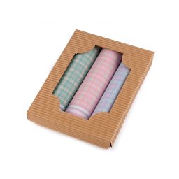 Dámský kapesník / dárková kazeta, barva 3 mix náhodných barev a vzorů