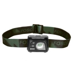 FOSCO svítilna čelová taktická 140 lumenů ČERNÁ