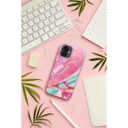 Pouzdro Forcell F-Protect Mirage MagSafe iPhone 16 Plus - pink marble