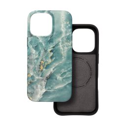 Pouzdro Forcell F-Protect Mirage MagSafe iPhone 16 - green marble