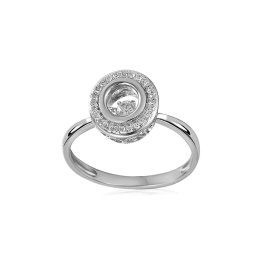 Briliantový prsten z bílého zlata 0,160 ct Dancing Diamonds IZBR546A
