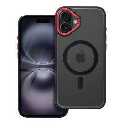 Obal / kryt CASE Color Edge Mag iPhone 16 Plus - černý / červený