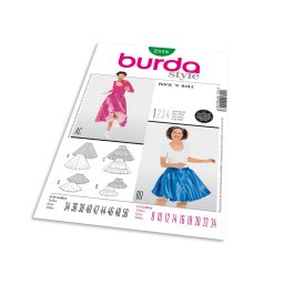 Střih Burda 2518 - RocknRoll, taneční sukně, kolová sukně