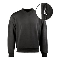 Mikina taktická ROUND NECK ČERNÁ vel. L